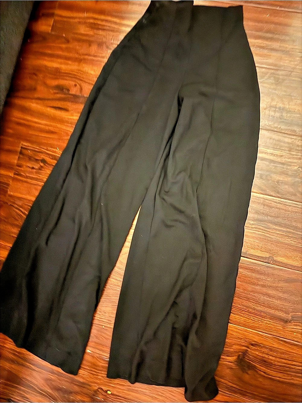 Ripley Rader Black Ponte Knit Long Wide Leg Pant